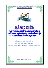 Sáng kiến kinh nghiệm Dạy truyện cổ tích (môn