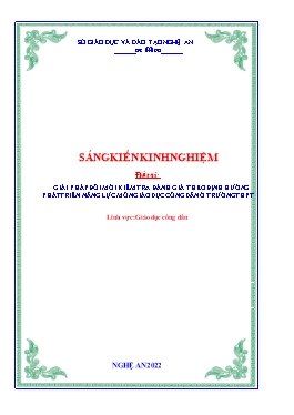 SKKN Giải pháp đổi mới kiểm tra đánh giá theo định hướng phát triển năng lực môn Giáo dục công dân ở trường THPT