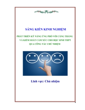 SKKN Phát triển kỹ năng ứng phó với căng thẳn