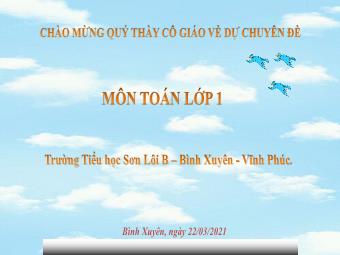 Bài giảng Toán Lớp 1 - Chủ đề 7: Độ dài và đo