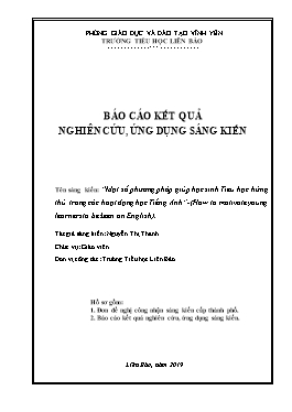 Sáng kiến kinh nghiệm Một số phương pháp giúp